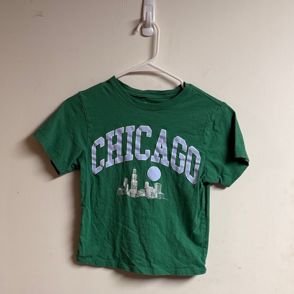 H&M Green Chicago Skyline Kids T-Shirt